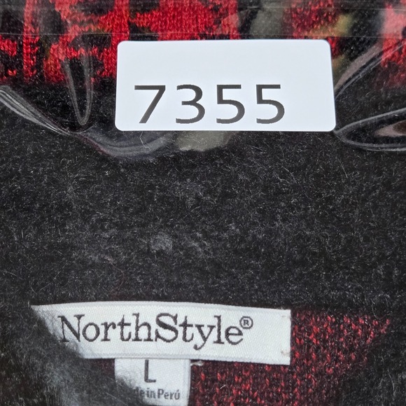 NorthStyle Cardigan Womens Large Floral Alpaca Wool Blend Hook Knit Made In Peru - Picture 10 of 10